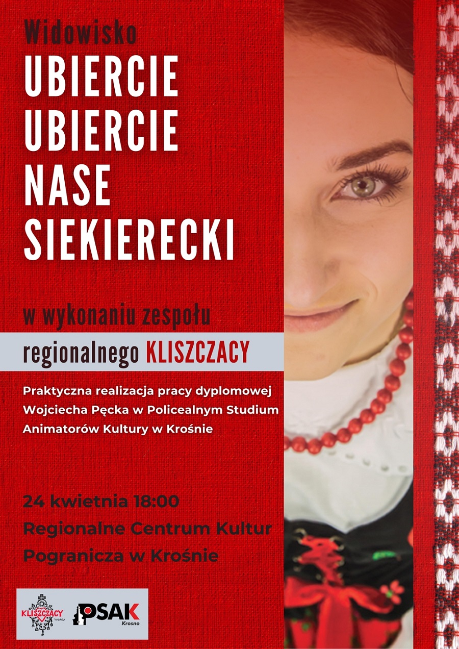 Plakat informujący o praktycznej realizacji pracy dyplomowej Wojciecha Pęcka